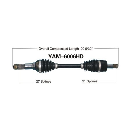 Wide Open Heavy Duty CV Axle for YAM HD FRONT RIGHT YFM660F GRIZZ 02 YAM-6006HD